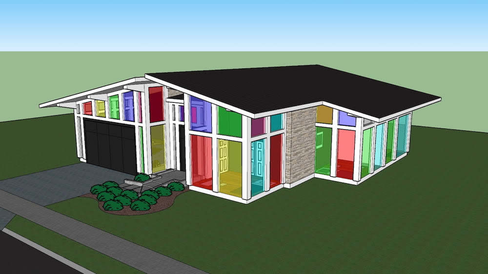 Coloured panels could harness solar energy and inside lighting